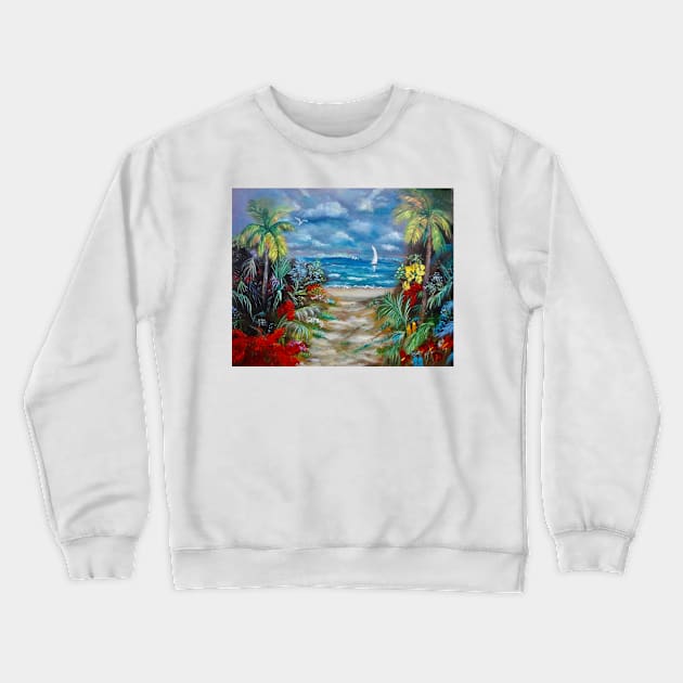 Path to the Beach 1 Crewneck Sweatshirt by jennyleeandjim